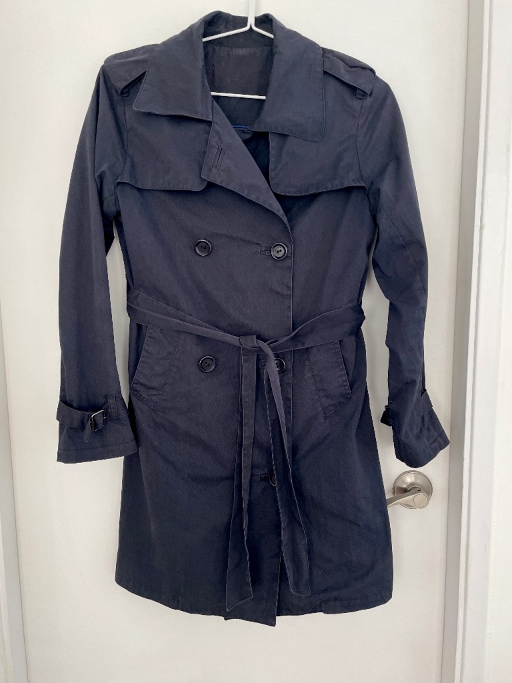 Sessun Navy trench coat